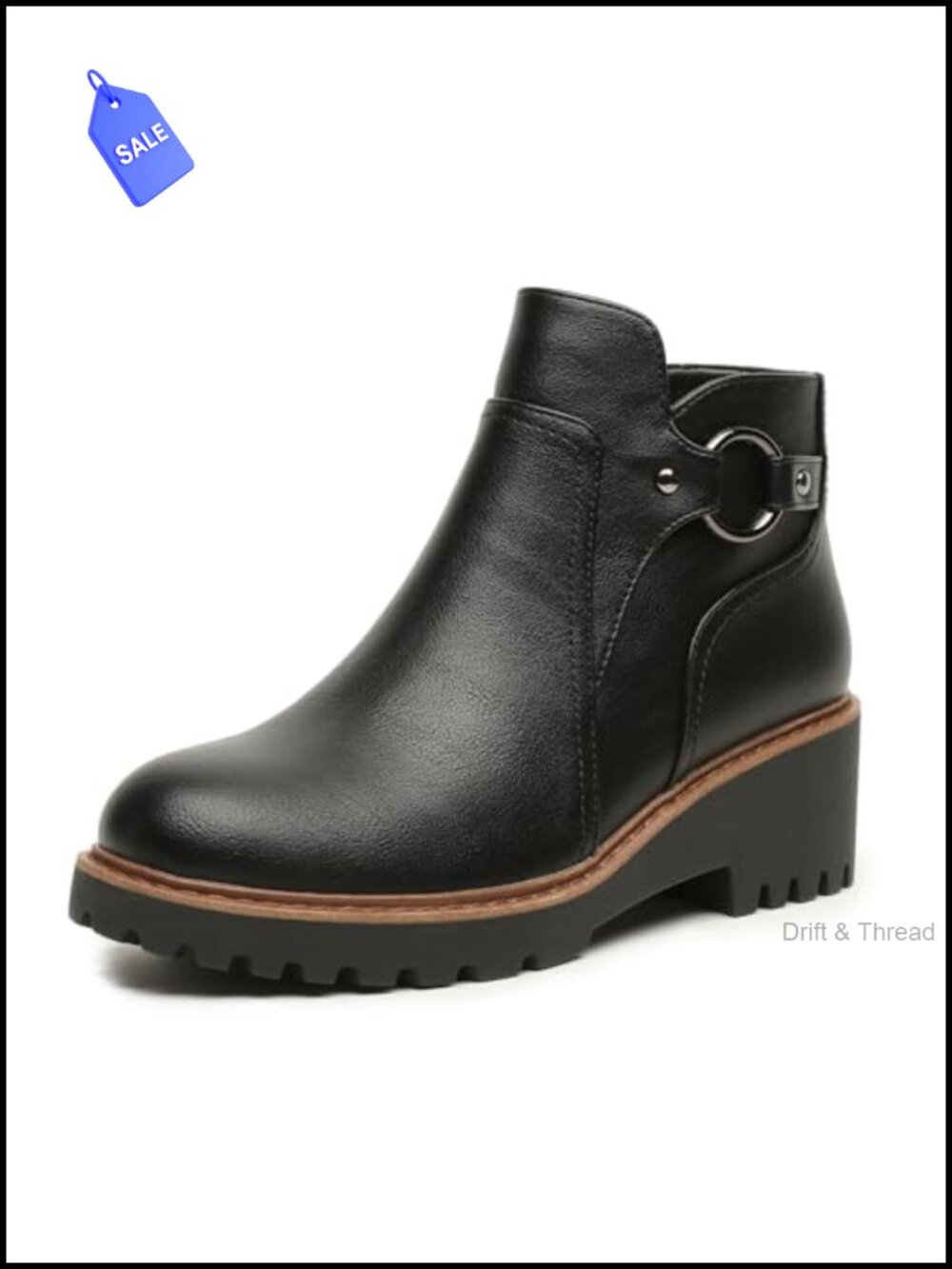 Womens Ankle Boots Chunky Low Heel Short Booties Dress Fall